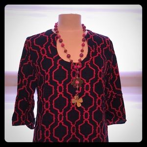 Escapada Dress in Navy/Magenta